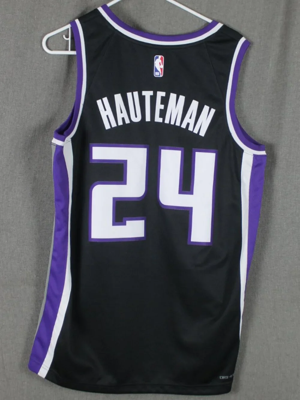 Nike Sacramento Kings #24 Hauteman Black Icon Edition NBA Jersey Men's Size 48 L